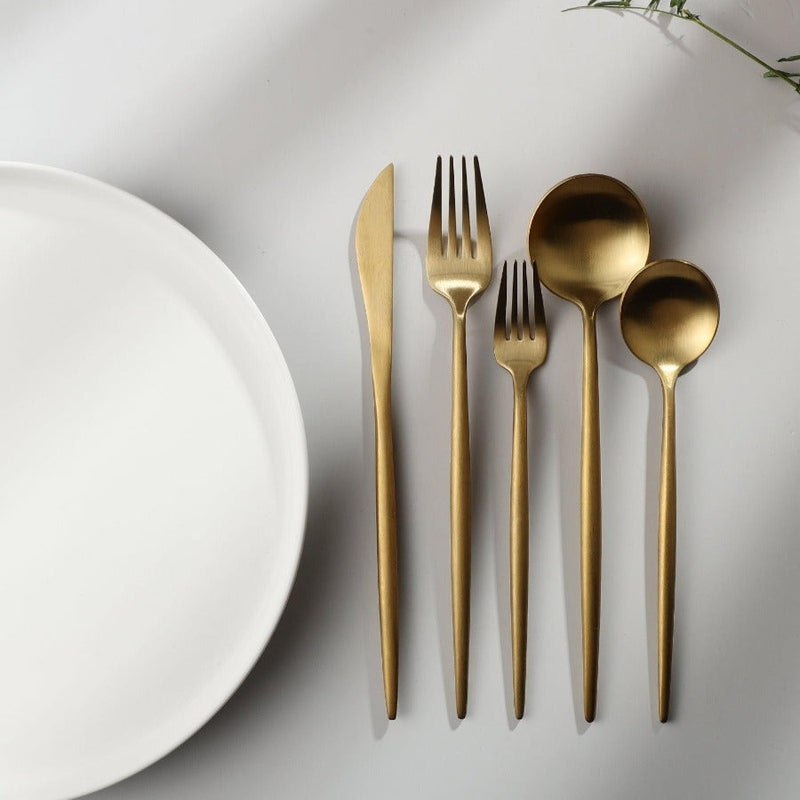 Elegant Minimalist Stainless Steel Cutlery Set