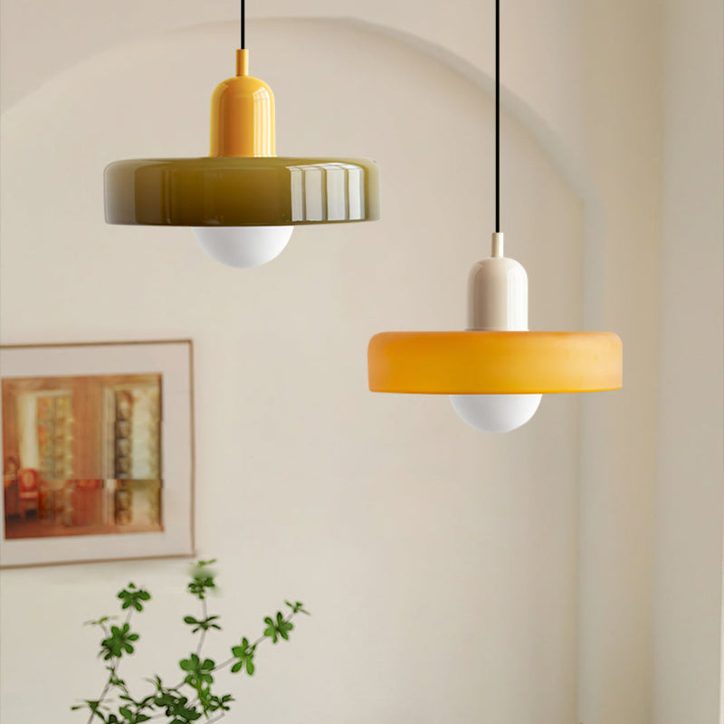 LUMINOUS ARTISAN – Elegant Colored Glass Pendant Lamp