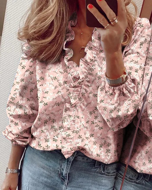 Chic Women's Summer Ruffle Blouse