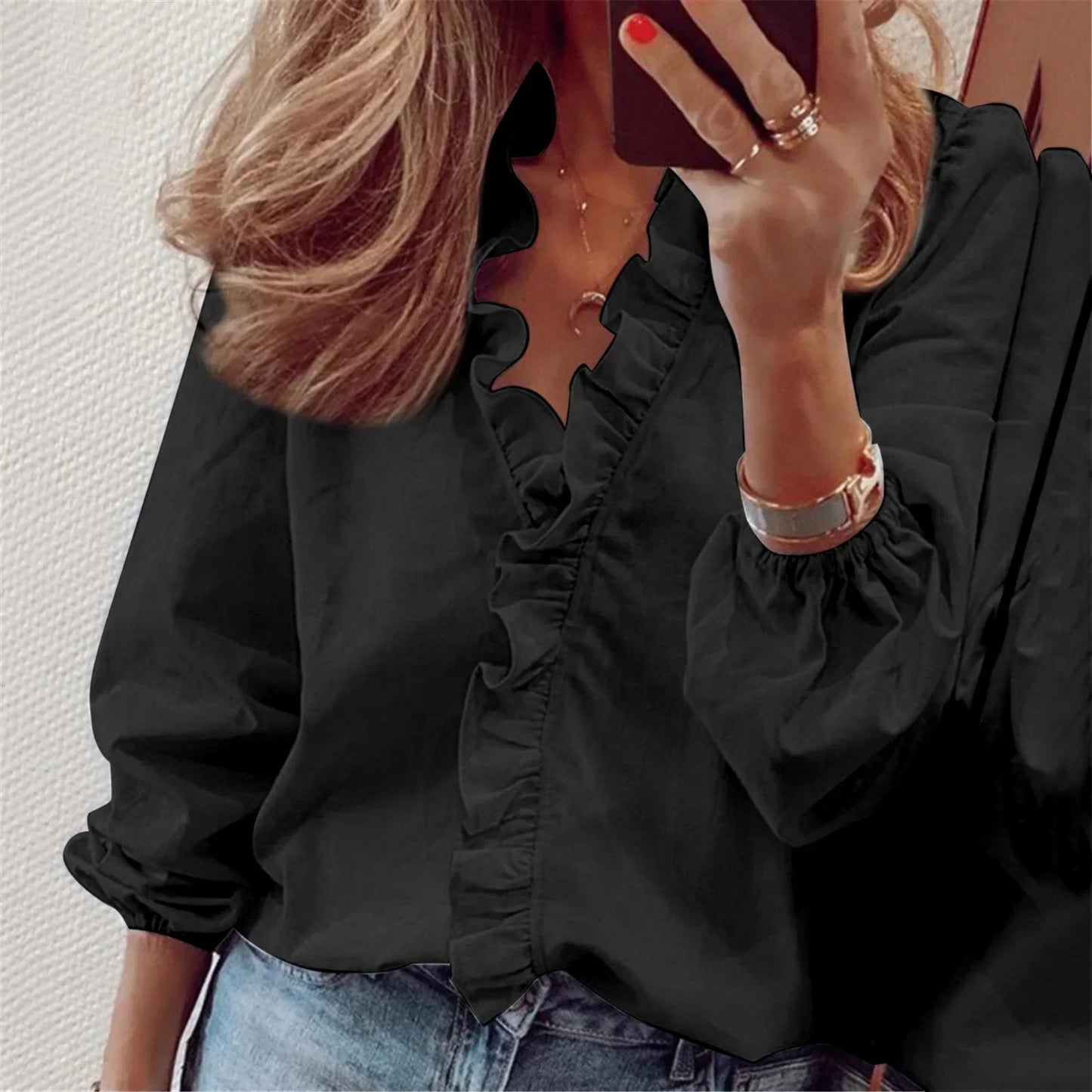 Chic Women's Summer Ruffle Blouse