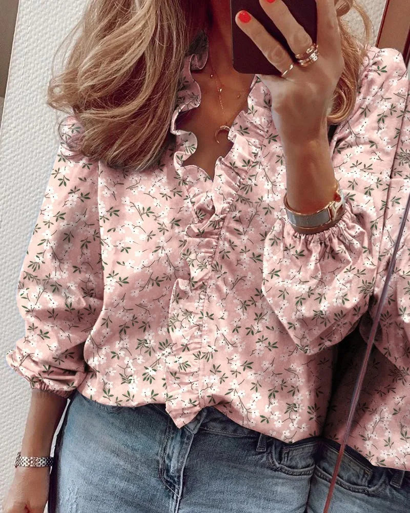 Chic Women's Summer Ruffle Blouse