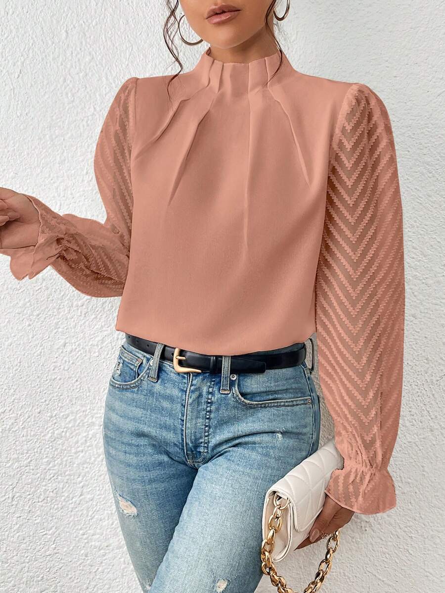 Chic Purple & Pink Women's Elegant Top