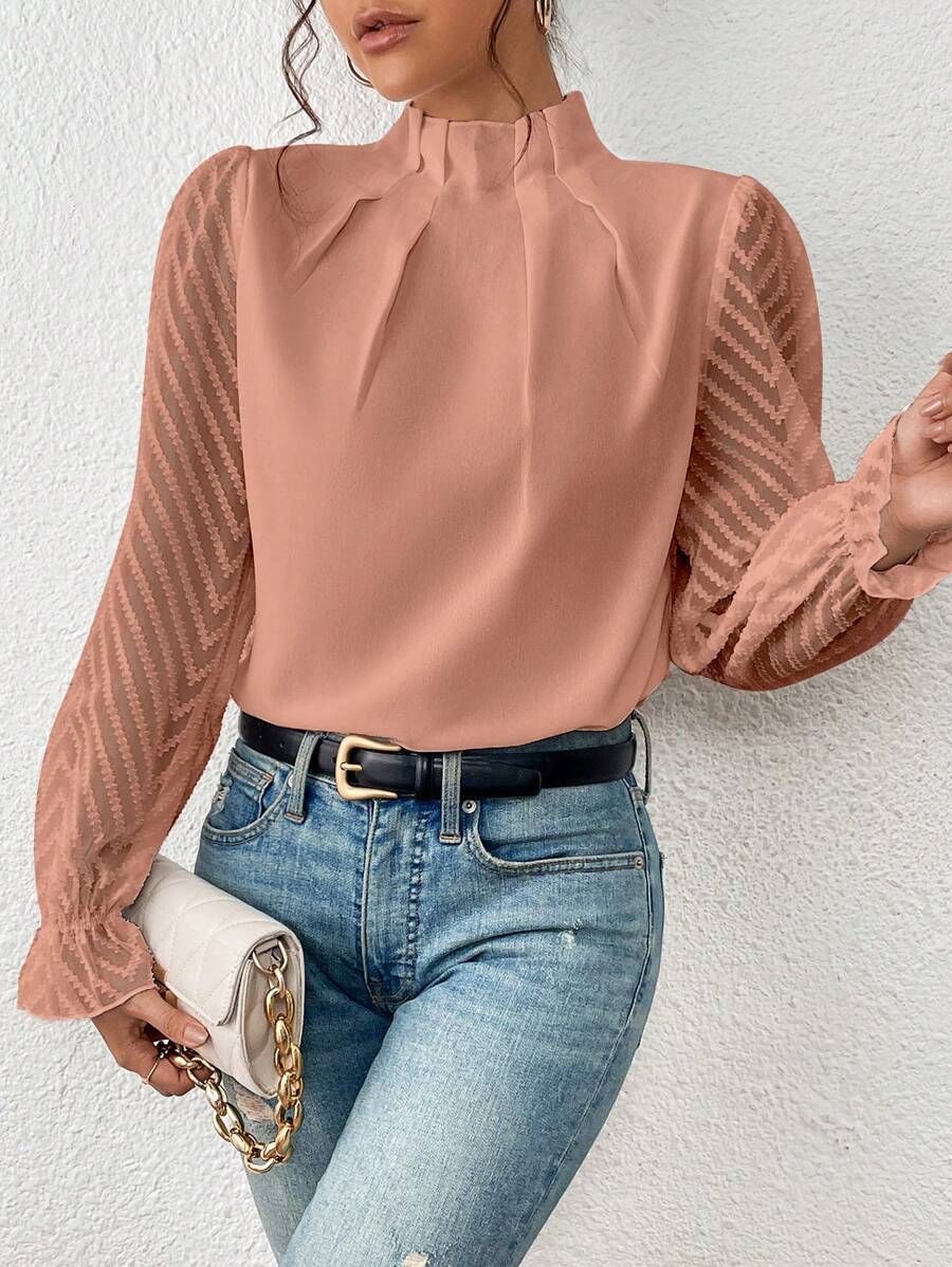 Chic Purple & Pink Women's Elegant Top