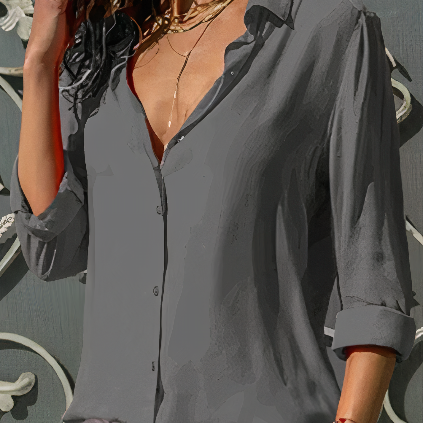 Chic Women's Elegant Chiffon Blouse