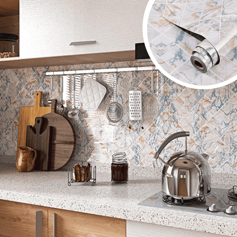 MARBLELUX – Elegant Waterproof Adhesive Film for Home Makeovers