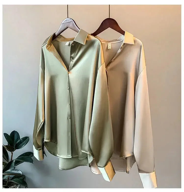 Chic Vintage Silk Blouse for Women