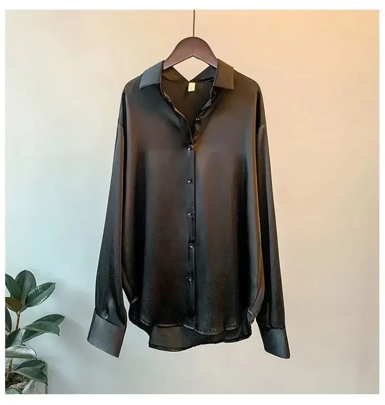 Chic Vintage Silk Blouse for Women