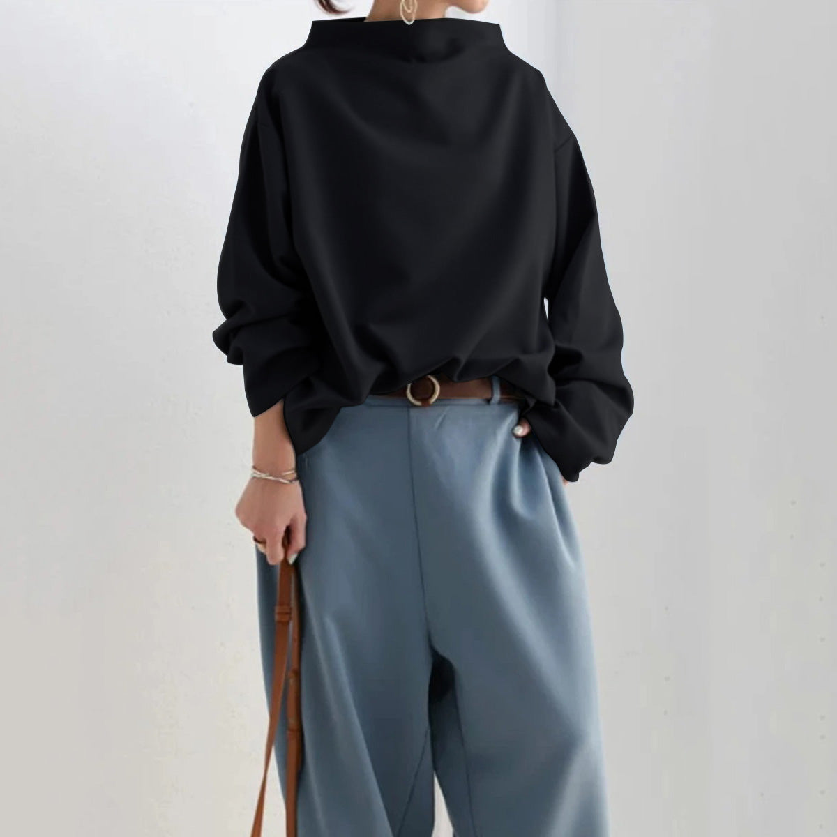 Chic High Neck Sweater for Fall