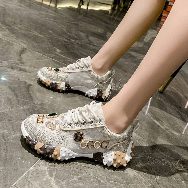 Radiant Diamond-Embellished Luxury Footwear