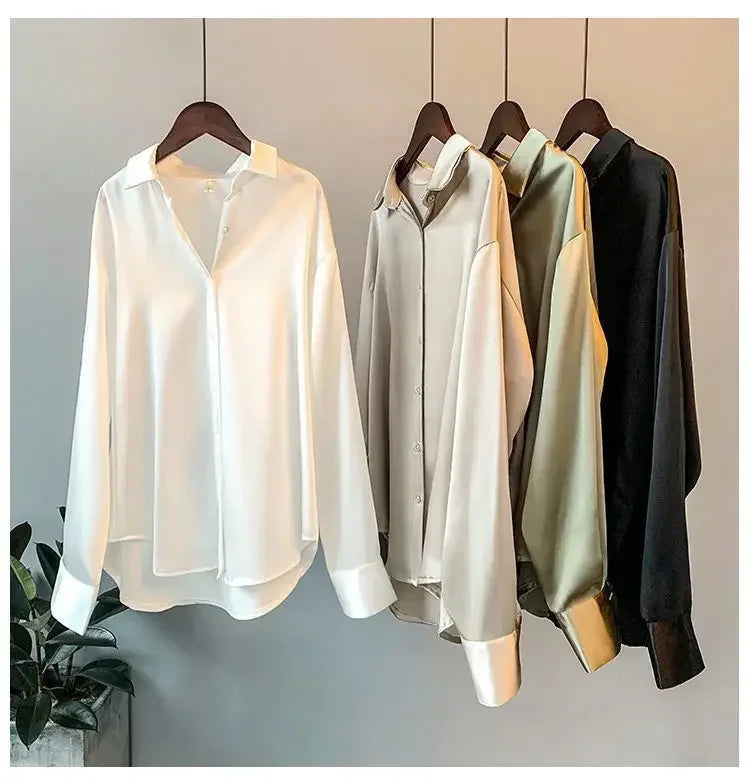Chic Vintage Silk Blouse for Women