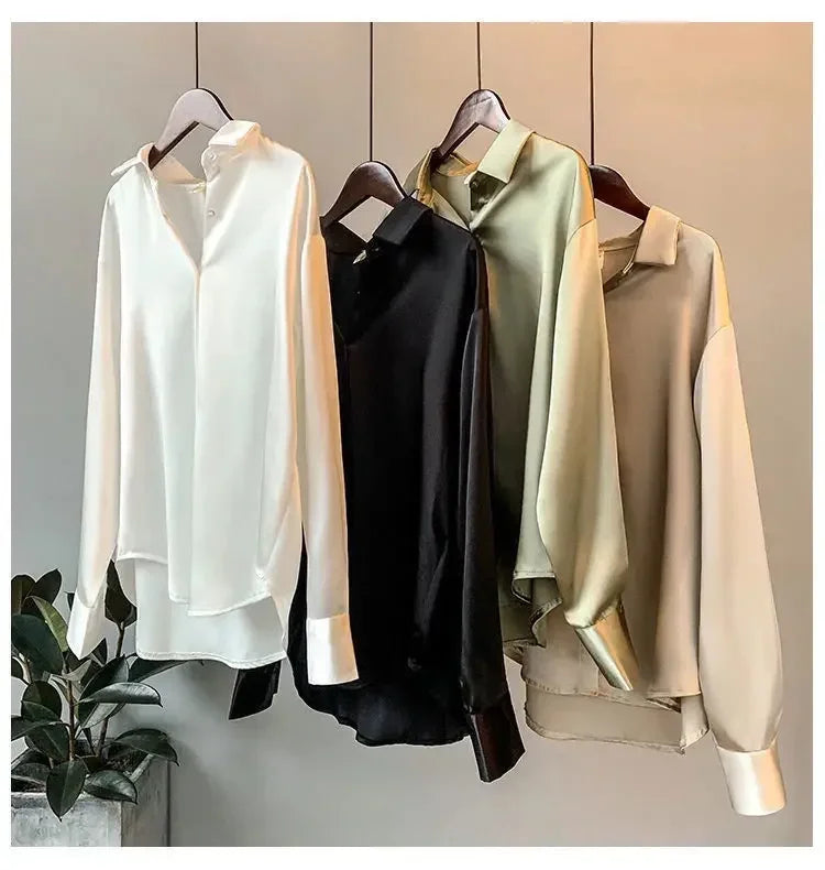 Chic Vintage Silk Blouse for Women
