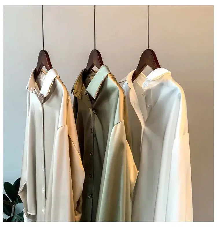 Chic Vintage Silk Blouse for Women