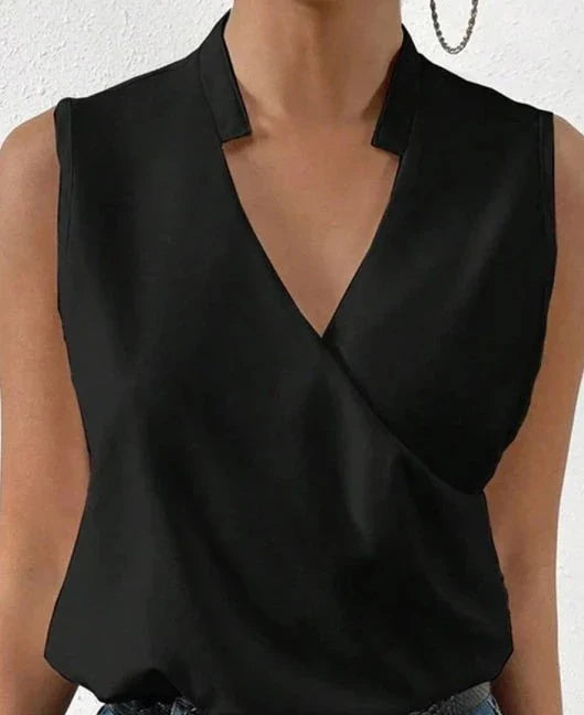 Chic Sleeveless V-Neck Summer Blouse
