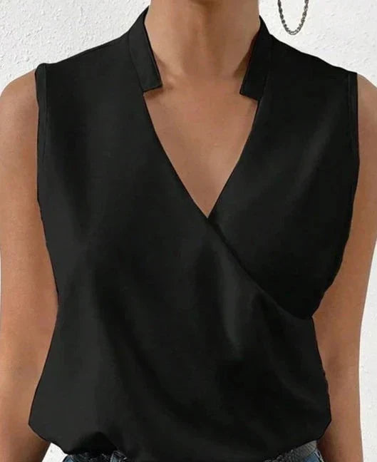 Chic Sleeveless V-Neck Summer Blouse