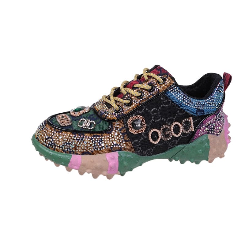 Radiant Diamond-Embellished Luxury Footwear