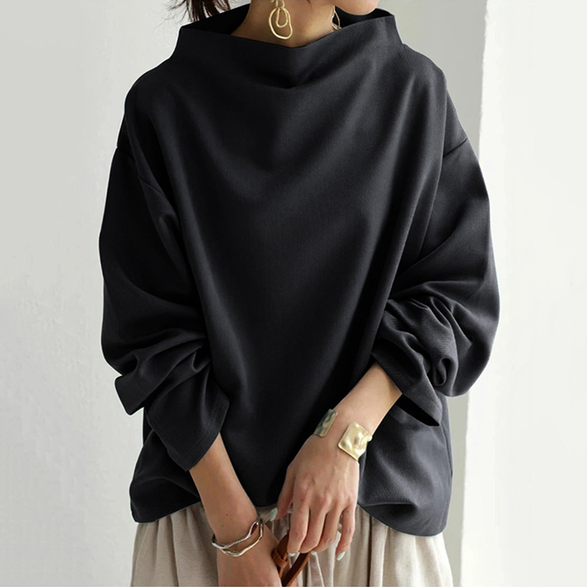 Chic High Neck Sweater for Fall