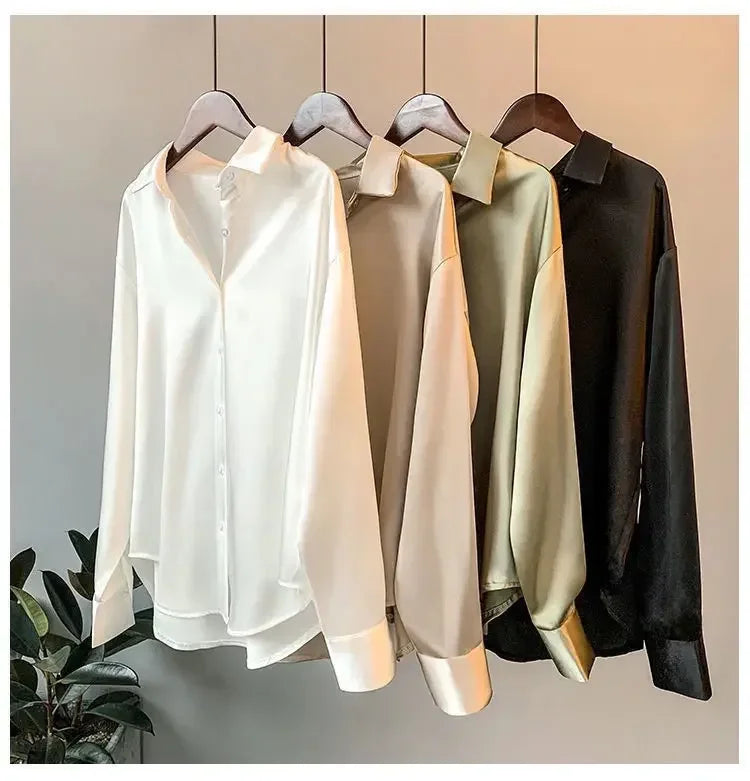Chic Vintage Silk Blouse for Women