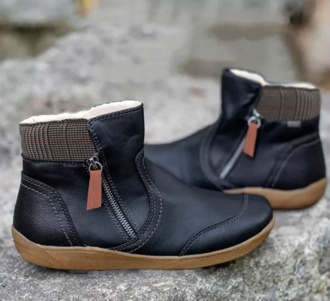 Stylish Waterproof Orthopedic Leather Boots