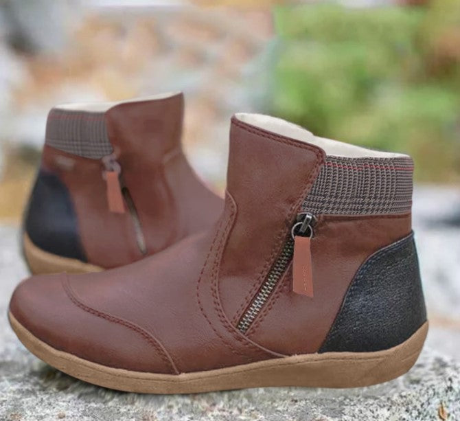 Stylish Waterproof Orthopedic Leather Boots