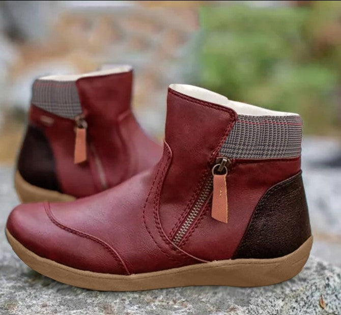 Stylish Waterproof Orthopedic Leather Boots