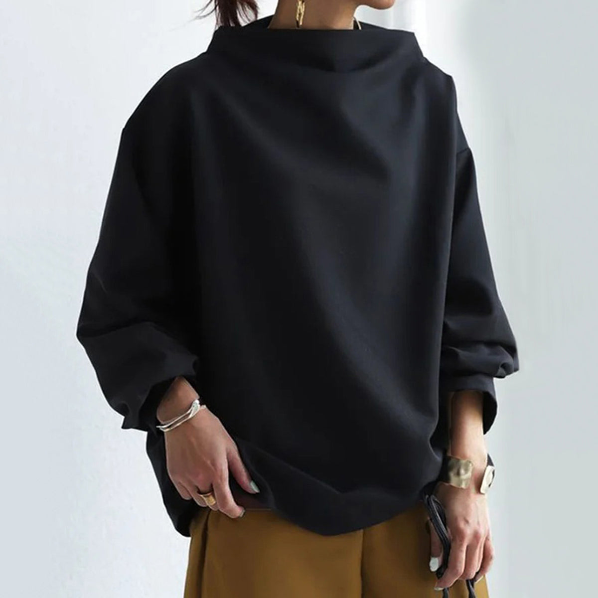 Chic High Neck Sweater for Fall