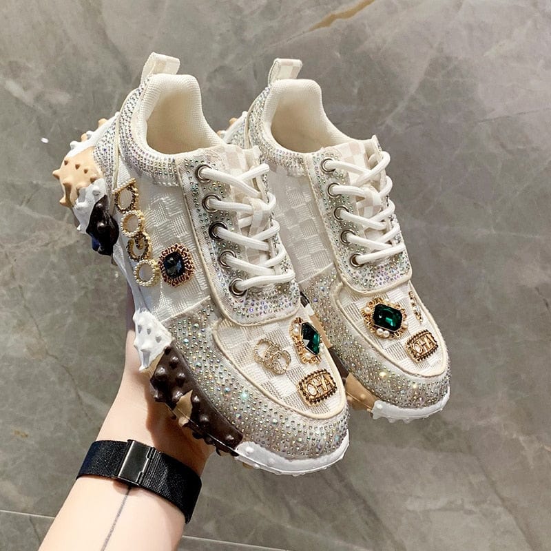 Radiant Diamond-Embellished Luxury Footwear