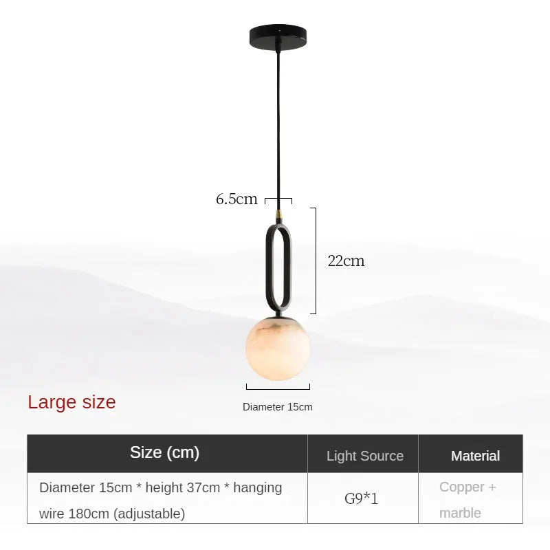 Halo Marble Pendant Light
