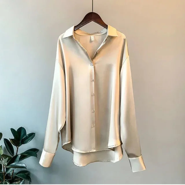 Chic Vintage Silk Blouse for Women