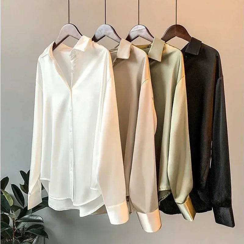 Chic Vintage Silk Blouse for Women