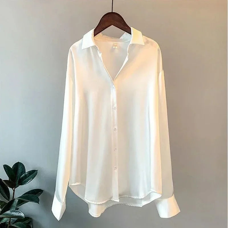 Chic Vintage Silk Blouse for Women