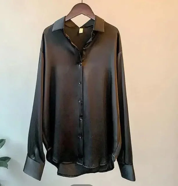 Chic Vintage Silk Blouse for Women
