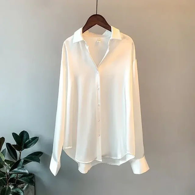 Chic Vintage Silk Blouse for Women