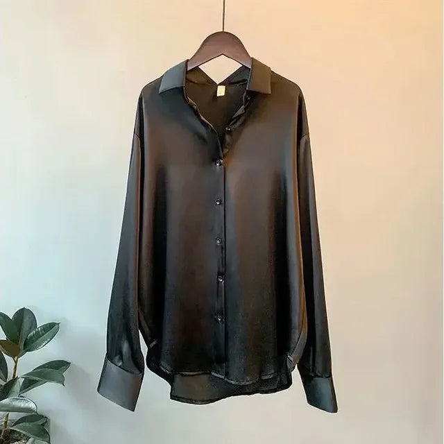 Chic Vintage Silk Blouse for Women