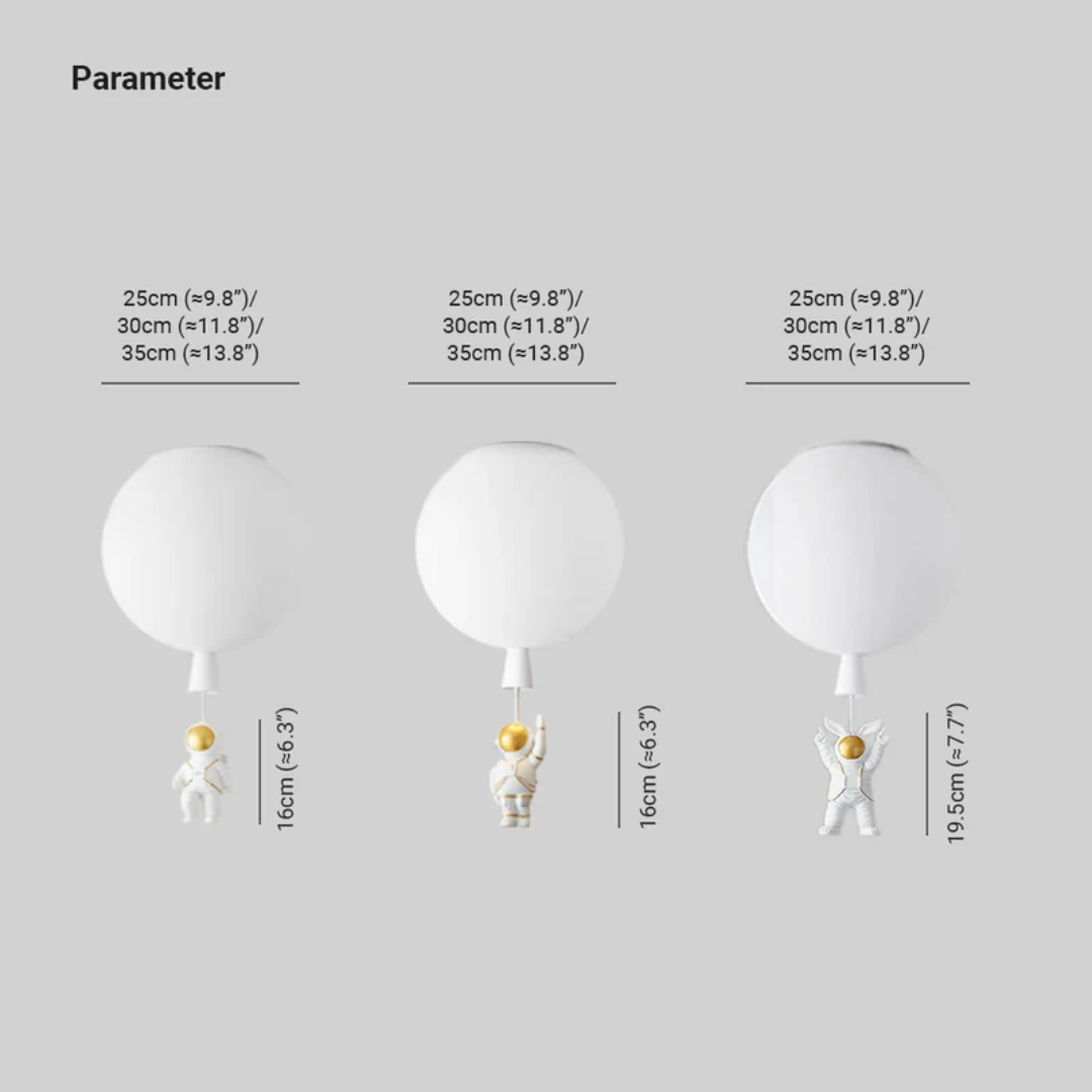 LUNARIS – Enchanting Astronaut Ceiling Light for Kids