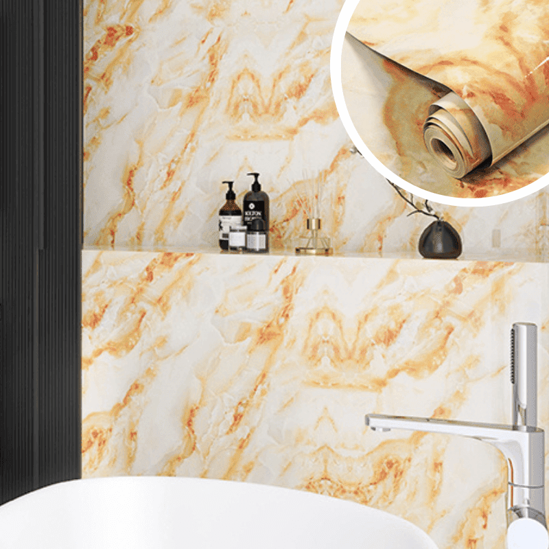 MARBLELUX – Elegant Waterproof Adhesive Film for Home Makeovers
