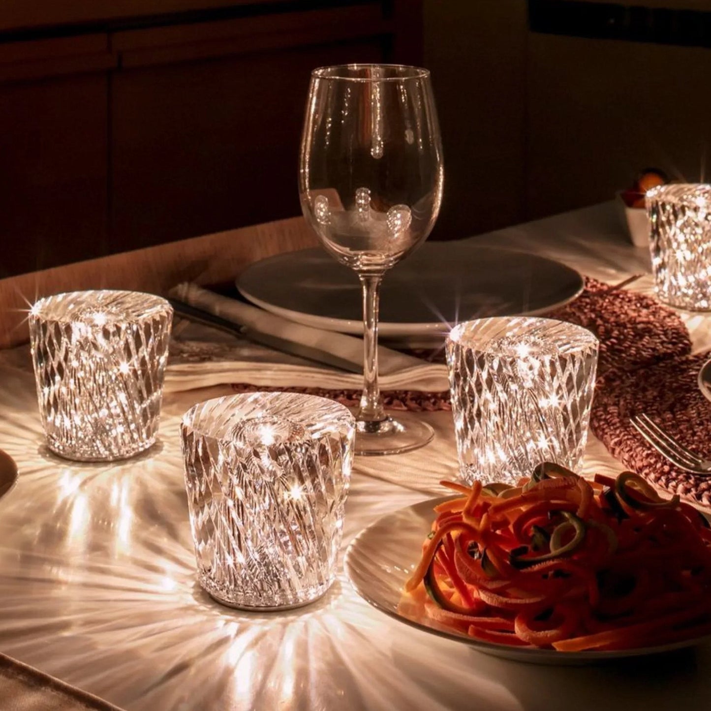 LUMINAIRE – Elegant Rechargeable Crystal Table Lamp