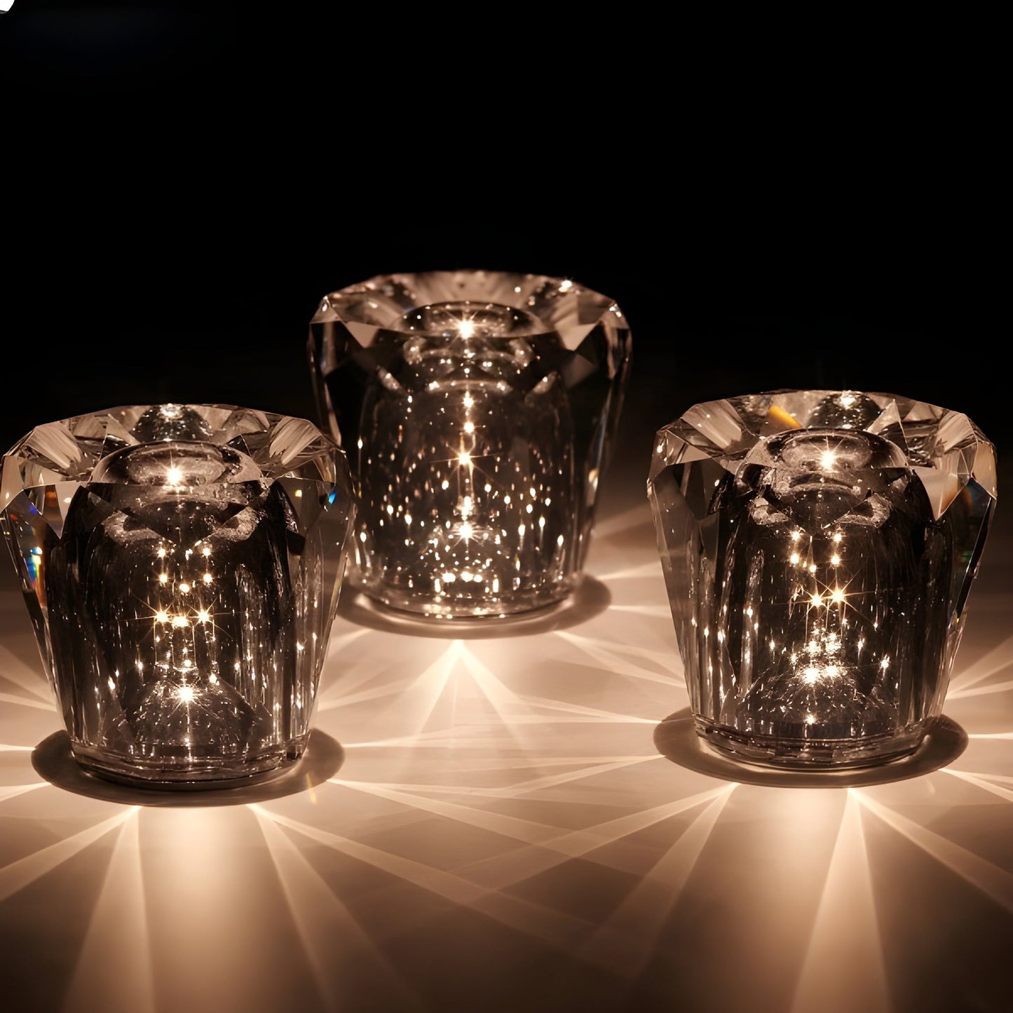 LUMINAIRE – Elegant Rechargeable Crystal Table Lamp