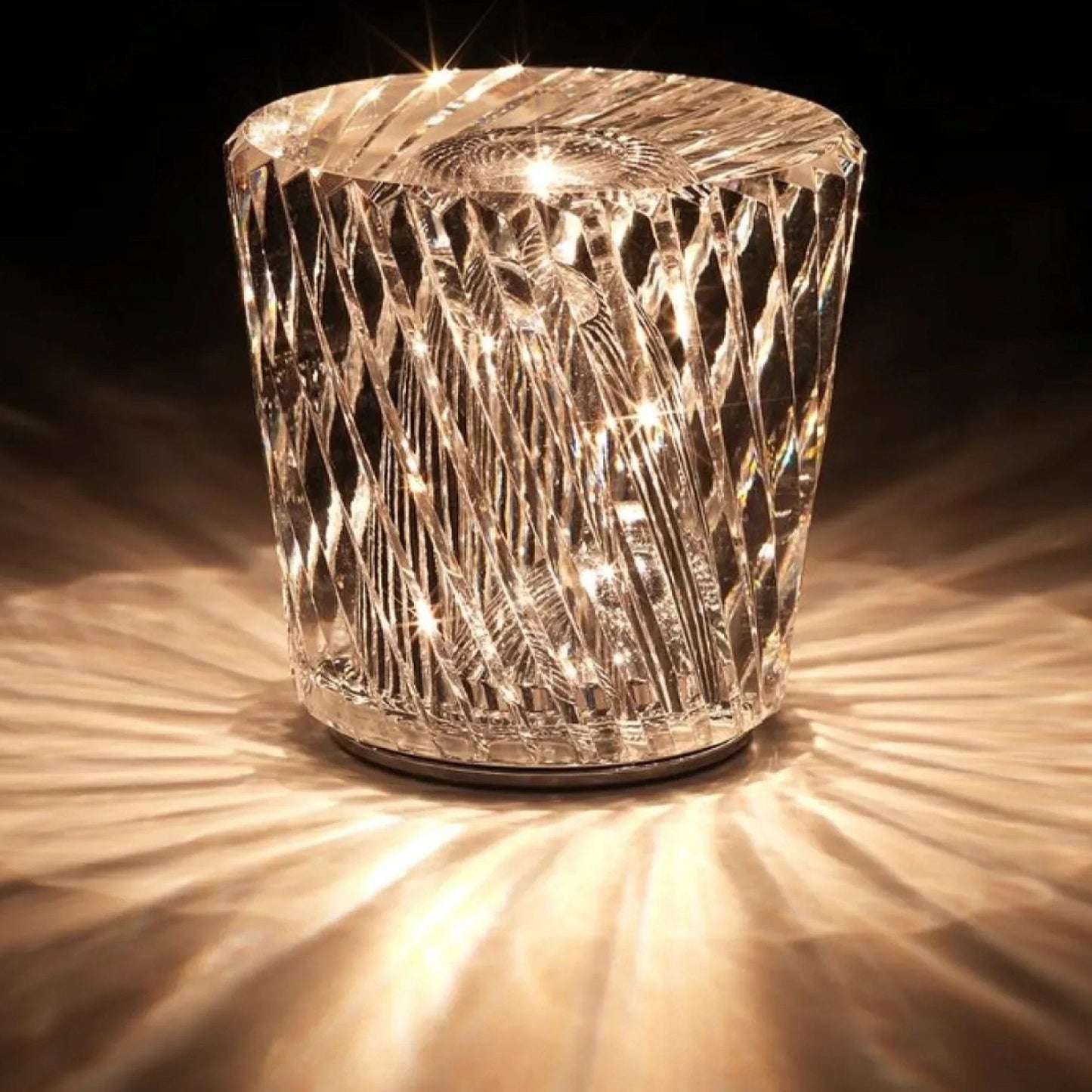 LUMINAIRE – Elegant Rechargeable Crystal Table Lamp