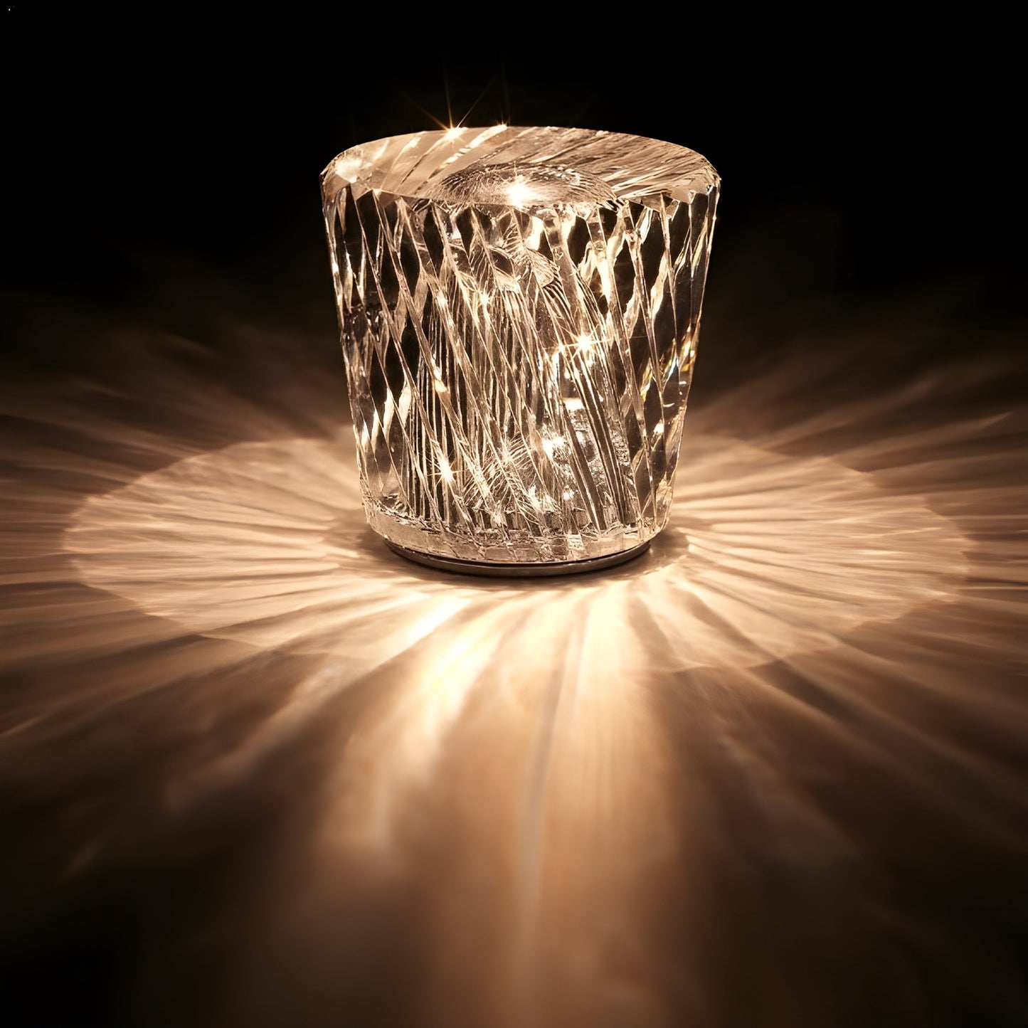 LUMINAIRE – Elegant Rechargeable Crystal Table Lamp