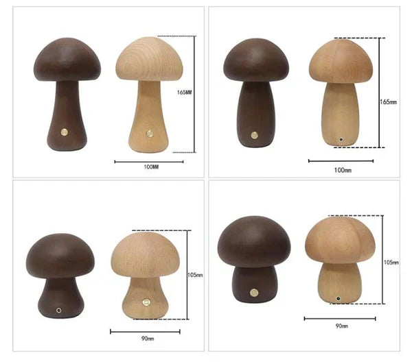 LUMISHROOM – Enchanting Wooden Mushroom Night Light