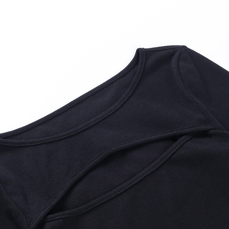 Chic Long-Sleeved Cotton-Blend Top