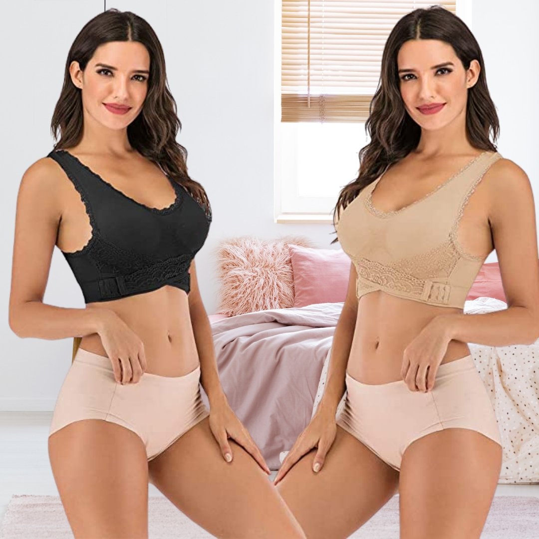 Posture-Enhancing Lace Bra for Comfort