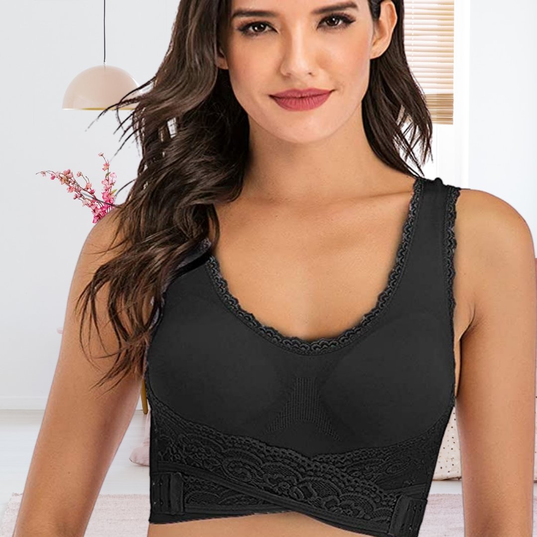 Posture-Enhancing Lace Bra for Comfort