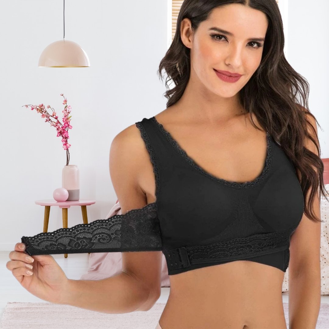 Posture-Enhancing Lace Bra for Comfort