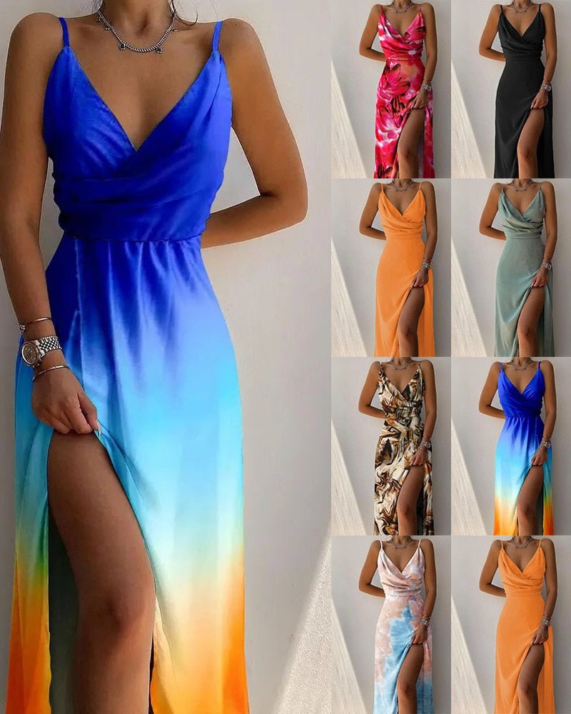 Tropical Print Maxi Dress for Summer