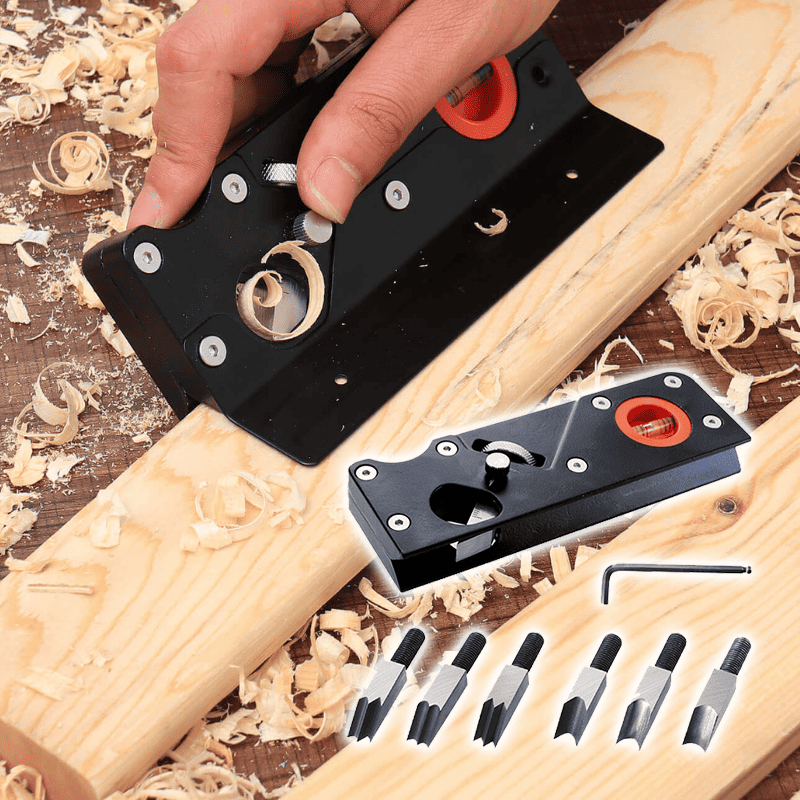 WOODCRAFT PRO – Versatile Corner Plane with 7 Blades