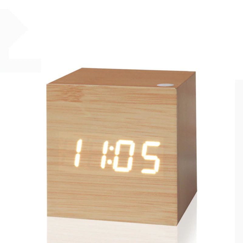 Sleek Cube Digital Desk Clock