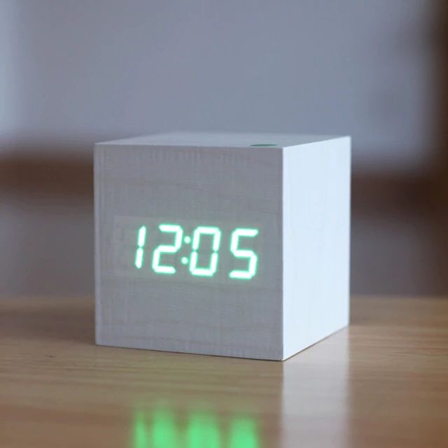 Sleek Cube Digital Desk Clock
