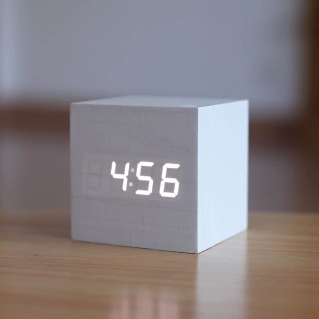 Sleek Cube Digital Desk Clock