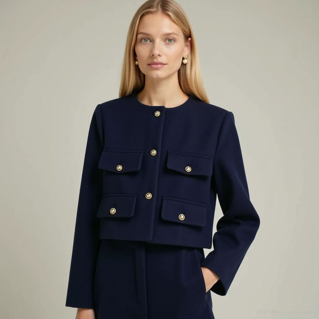 Elegant Women's Cropped Blazer for Winter